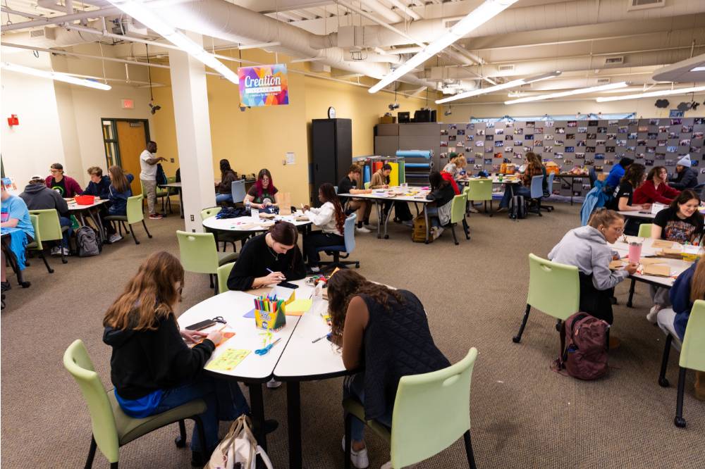 Students in the creation station